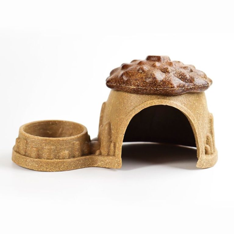 Acorn House Chewable Small Pet Hideout and Bowl