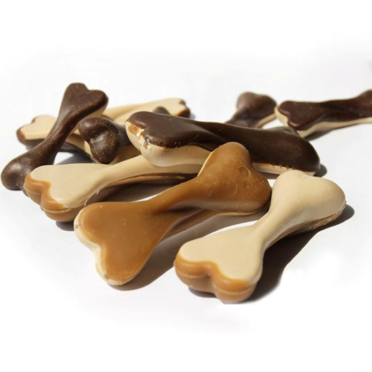 Bone Shaped Dog Treats with Peanut Butter Cheese and Chicken