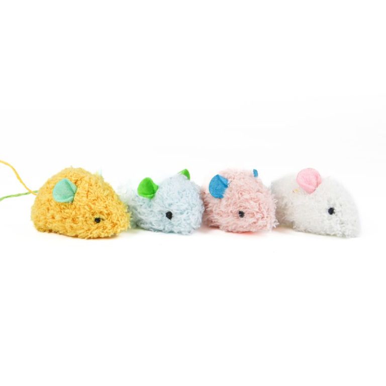 Plush Silvervine Mouse Cat Toys