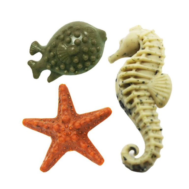 Sea Creature Shaped Dog Breath Dental Chews Chicken and Seaweed Flavor