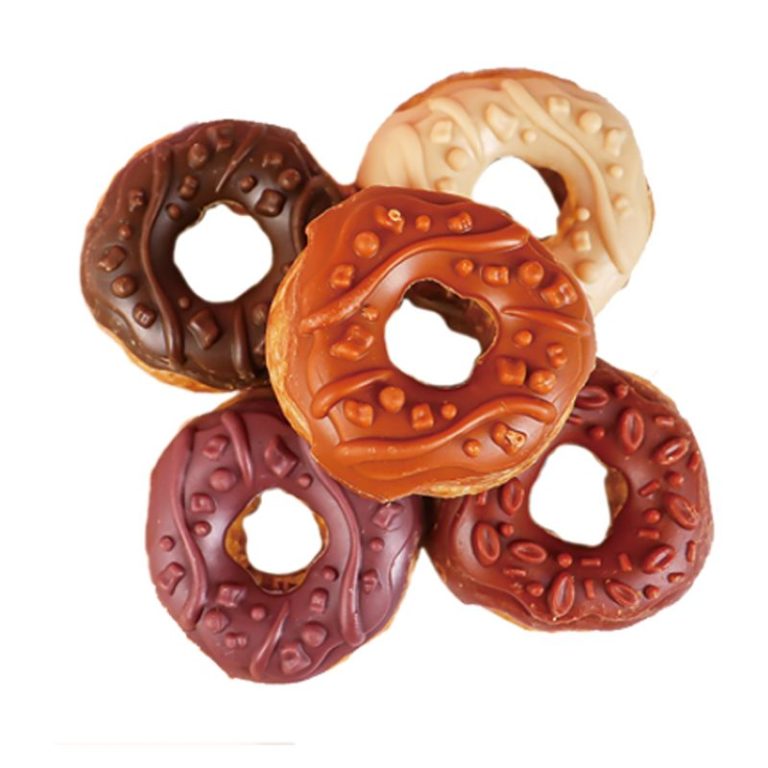 Dog Donuts with Fruity Topper Canine Bakery Puppy Birthday Treats