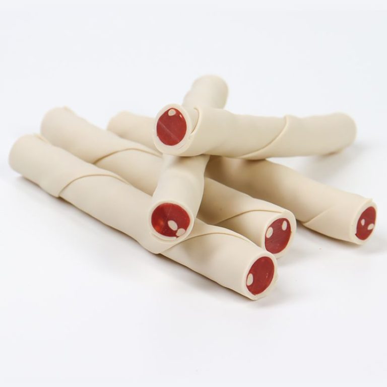 Stuffed Dog Treats with Chicken Peanut Butter Twist Sticks