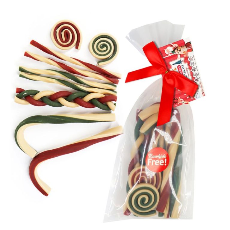 Candy Canes, Braids and Twists Christmas Dog Treats