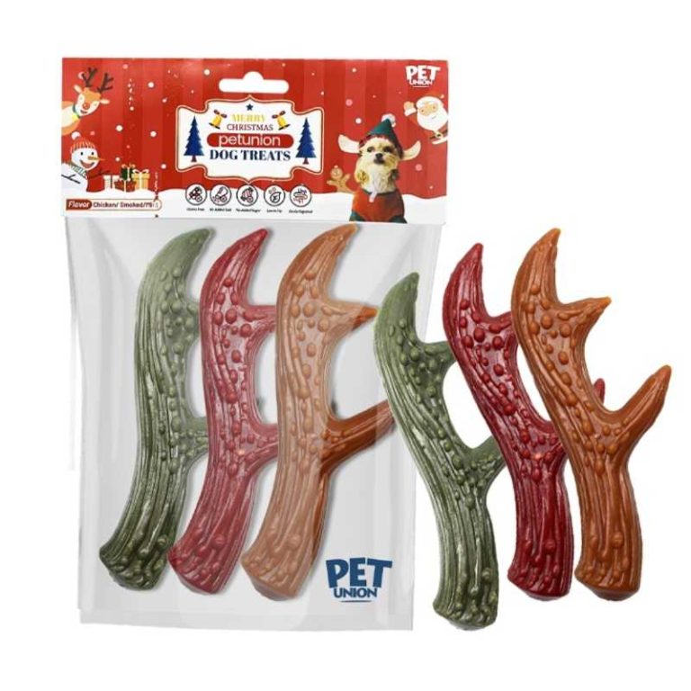 Antler Dog Treats Xmas Rawhide Free Bones