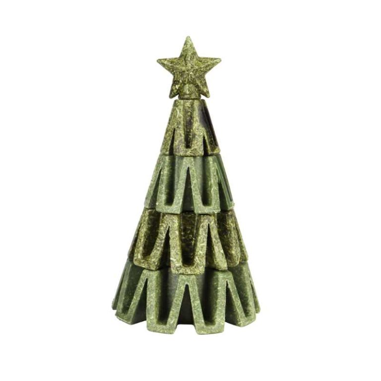 Christmas Tree Edible Chew Toy for Small Animals Timothy Hay Teeth Grinder Cage Decoration